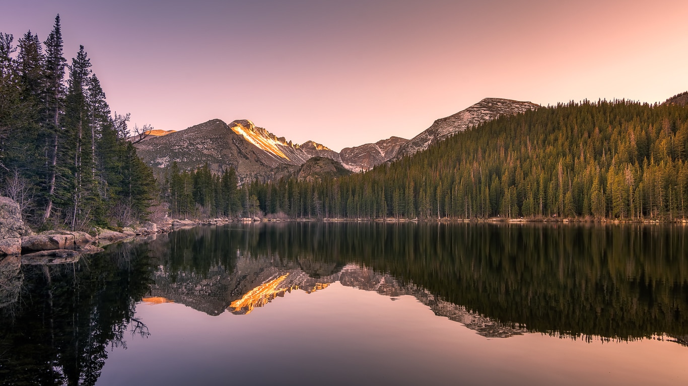 rocky mountain state park lake reflections