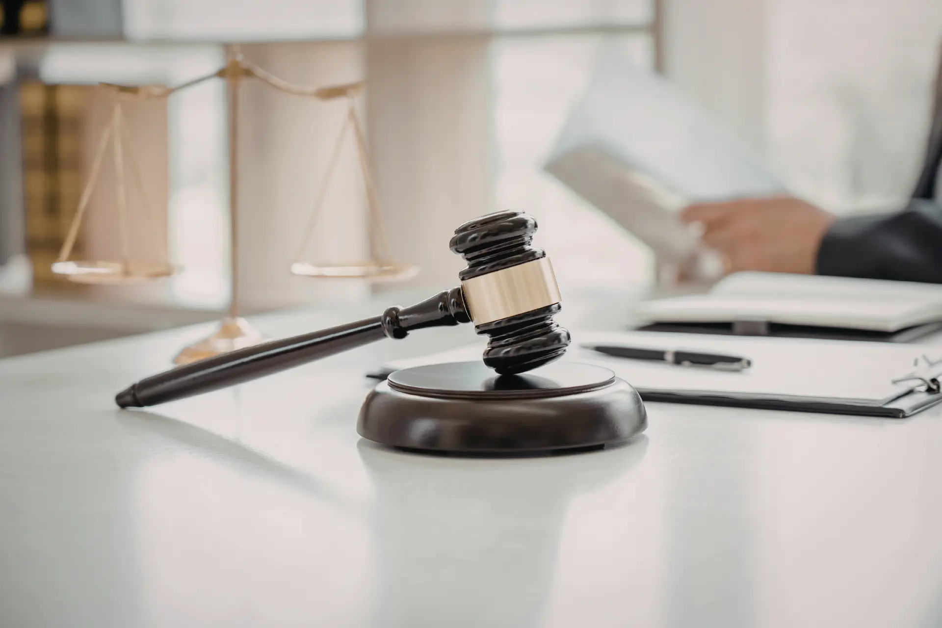 Judge gavel used in protection order hearings in Colorado